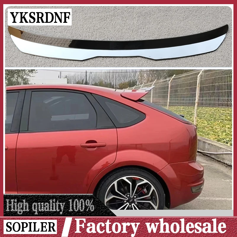 Black/Carbon Fiber Look Car Rear Roof Lip Spoiler For FORD FOCUS MK2 ST 2004-2011 Car Rear Trunk Spoiler Lip Boot Wing Lip