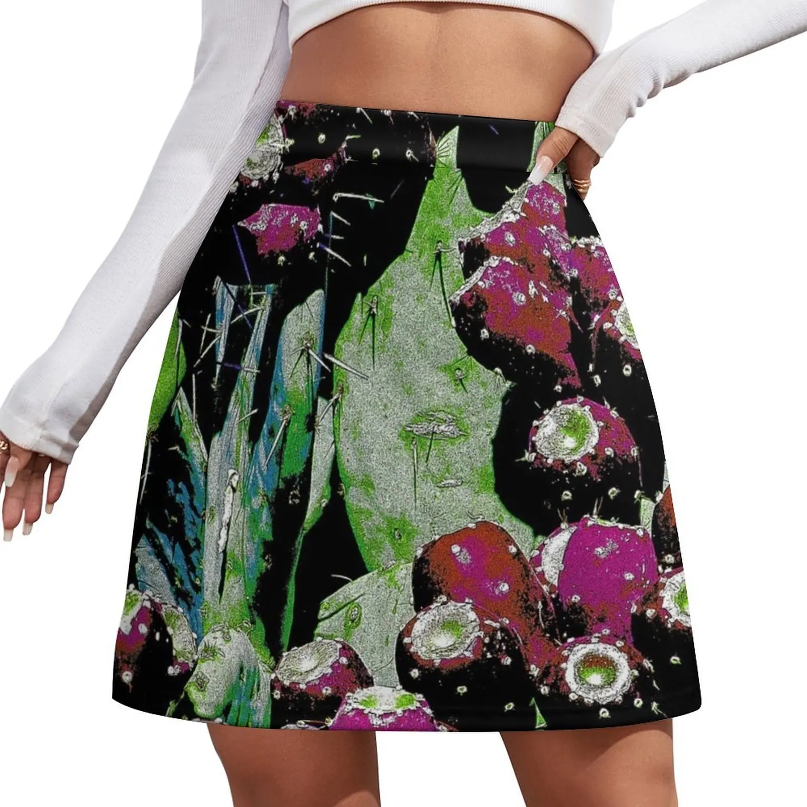 

Prickly Pear Cactus Mini Skirt girls skirt cosplay summer clothes Women's summer skirt Mini