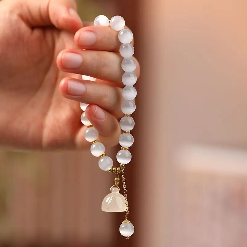 نقية الطبيعية رمادي العقيق اليشم غير شعبية المتخصصة الجليد الرماد العقيق سوار المرأة العقيق الحجر الطبيعي HandString بوتيك مجوهرات