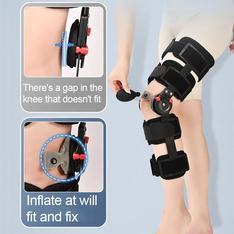 1PC Adjustable Leg Stabilizer Hinged Rom Knee Brace-Medical Knee Brace-For Meniscus Tear Arthritis ACL PCL Fracture Knee Support