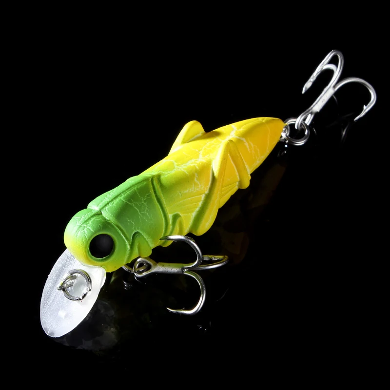 HISTAR 1pc 55mm Sharp Hook Tip Hard Bait 0.4m Dive Depth Artificial Locust Minnow Fishing Lure