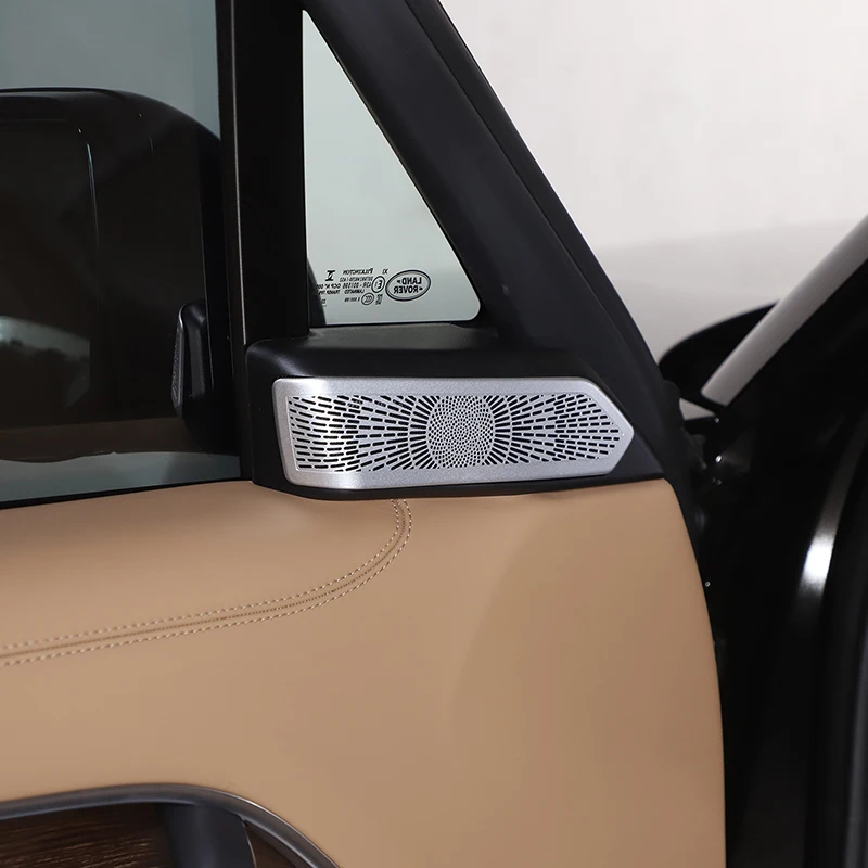 For Range Rover Vogue L460 2023 Stainless Steel Car Door A-pillar Tweeter Audio Speaker Cover Decorate Sticker Car Accessories