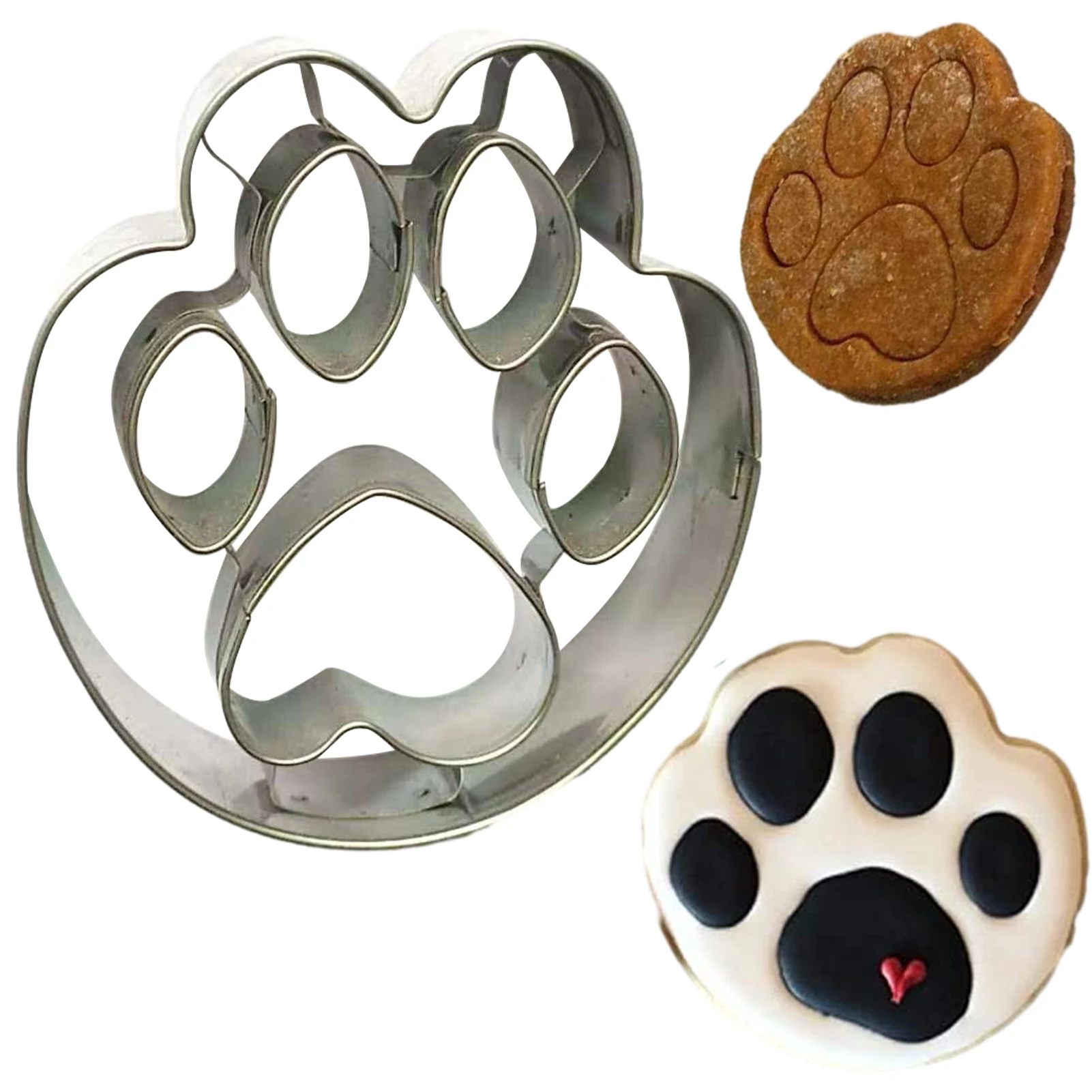 Stainless Steel DIY For Baking Cute Dog Paw Cake Fondant Easy To Clean Cookie Cutter Lightweight