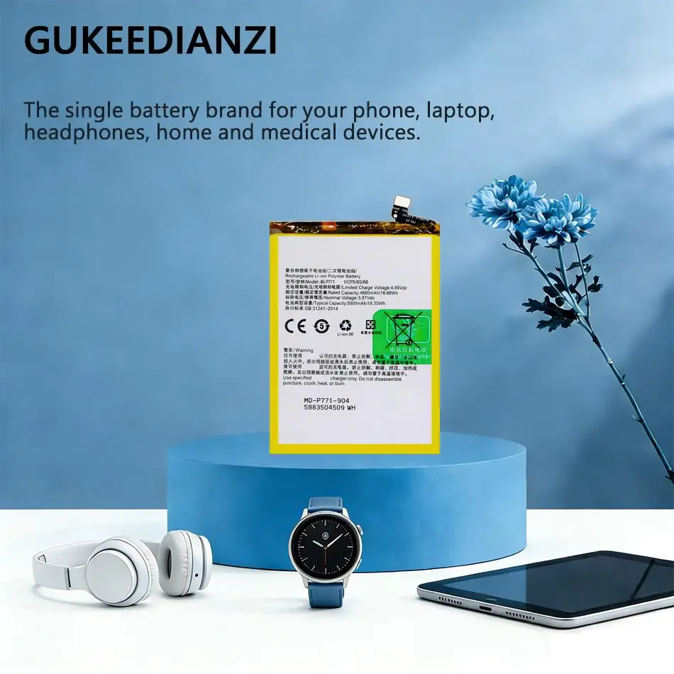 

Аккумулятор для мобильного телефона BLP771, 5000 мАч, для Oppo Realme 6I C3 C25Y, глобальная версия, с длительным сроком службы