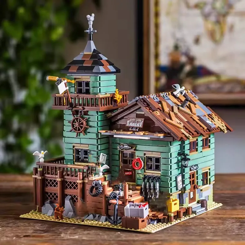 

2049 PCS Old Fishing Store Model Compatible With 16050 21310 Building Blocks Bricks Birthday Christmas Gift Toys