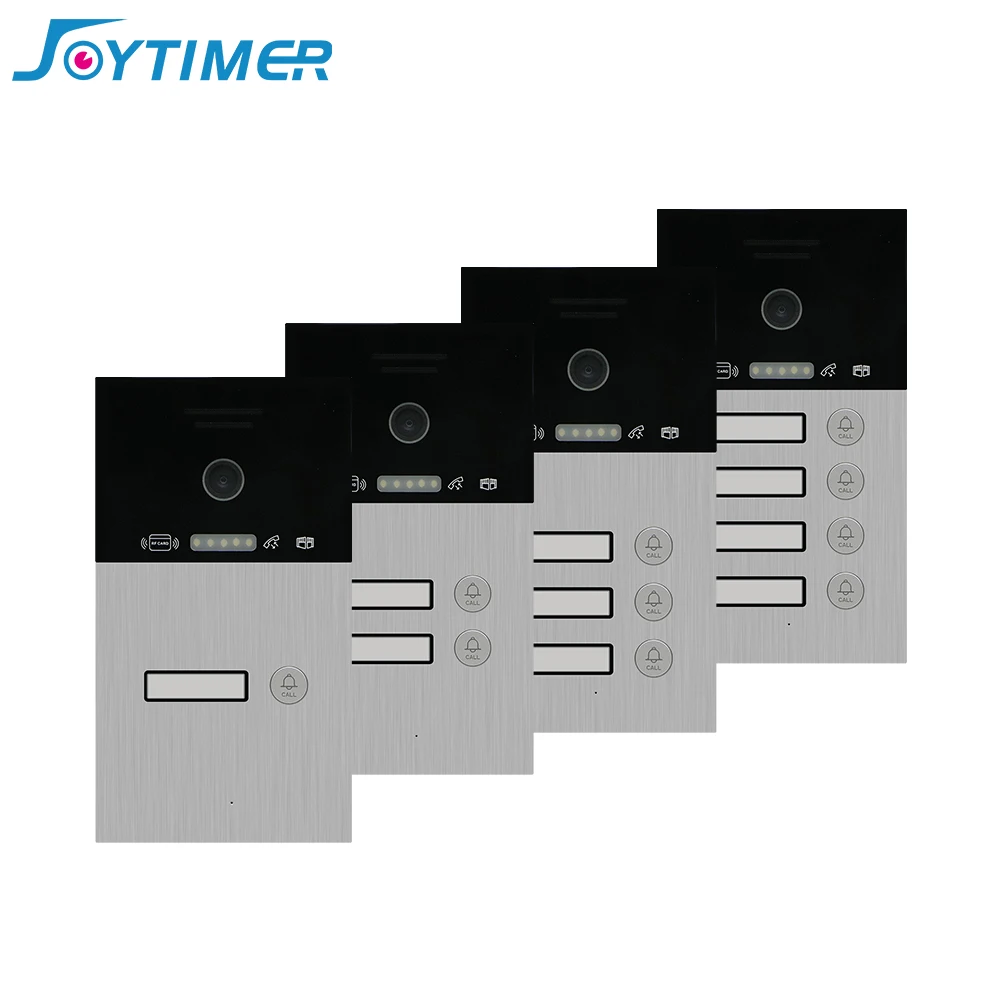 Joytimer Video Intercom for Apartment Card Access Video Door Phone Doorbell Camera with Night Vision Support 1/2/3/4 Multi Users