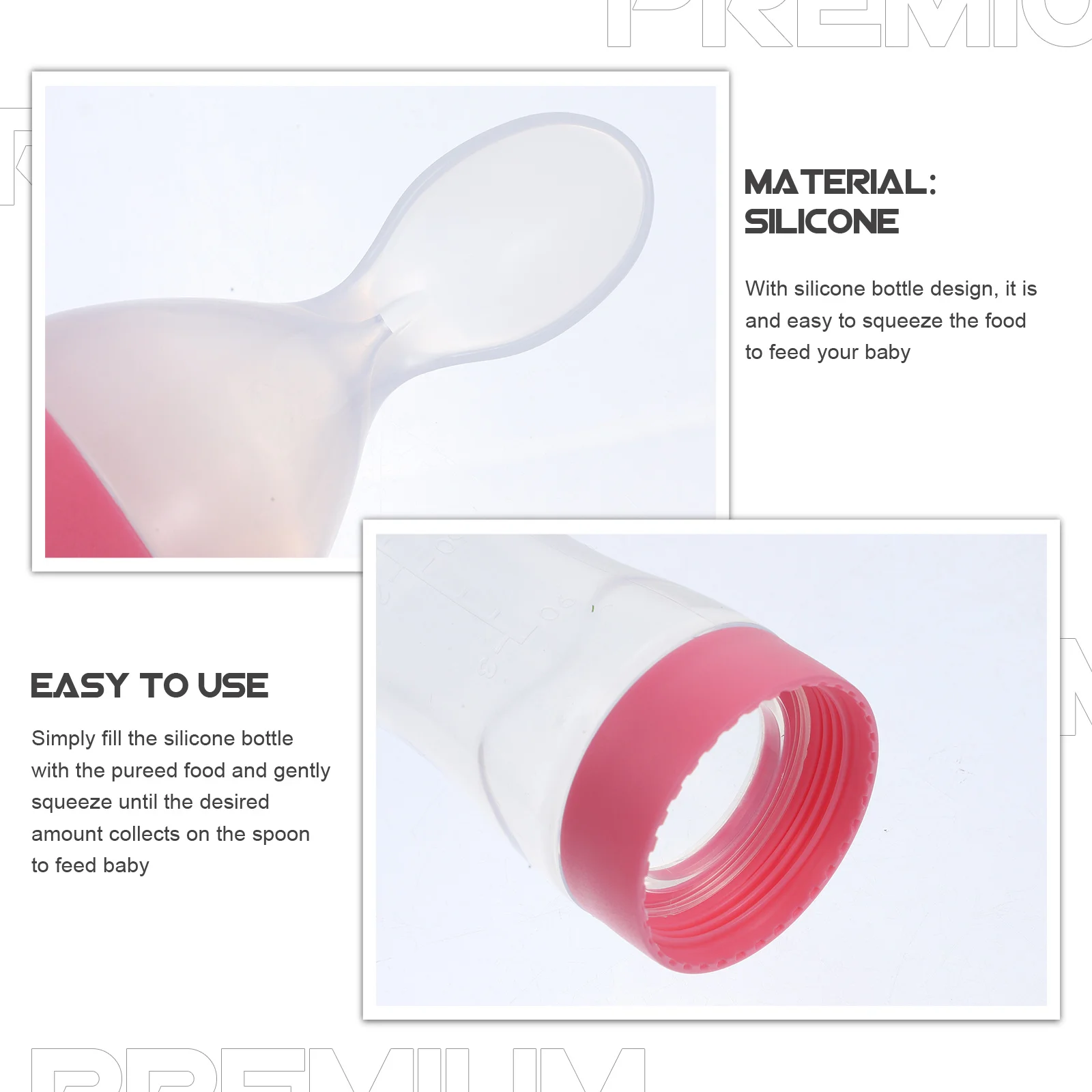 

3Pcs Baby Rice Paste Bottles Silicone Infant Squeezing Feeding Bottles Food Supplement Feeder Baby Tableware Tools