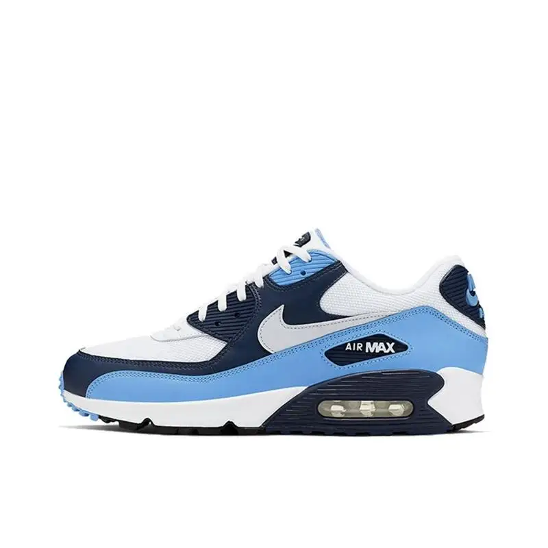 Nike Air Max 90 Zapatillas para correr para hombre y mujer Air Cushion Transpirable Retro Waffle Shoes Forrest Gump Shoes Azul