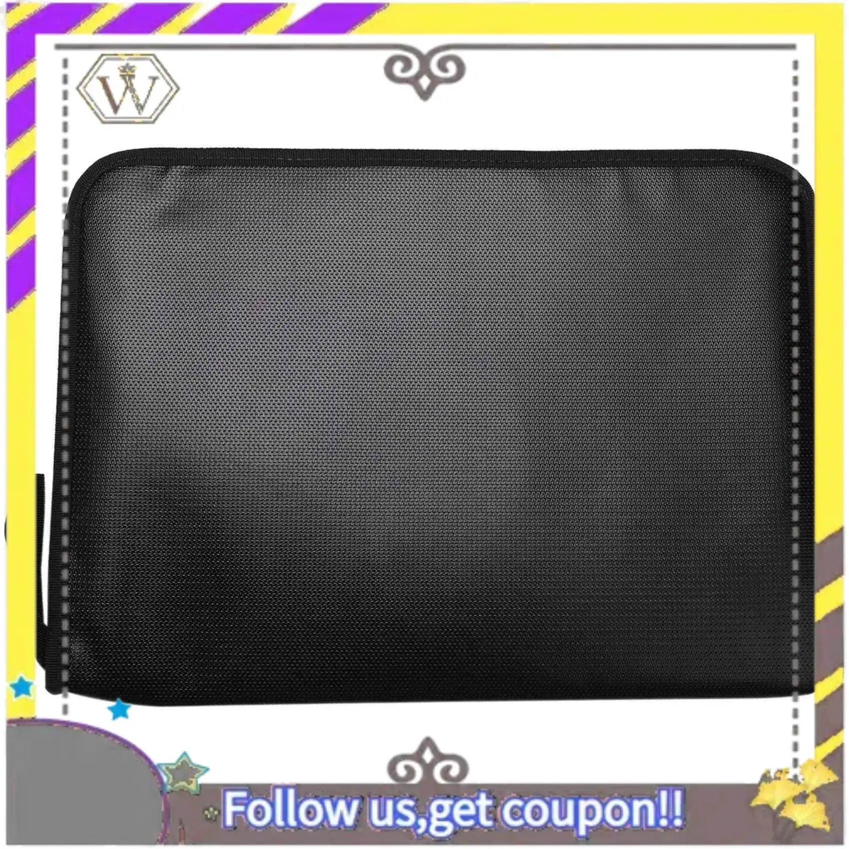 

AU33-2 Pcs Folder Organizer Water Resistant Fireproof File Folder Letter Size Waterproof Money Document Bag, A & B