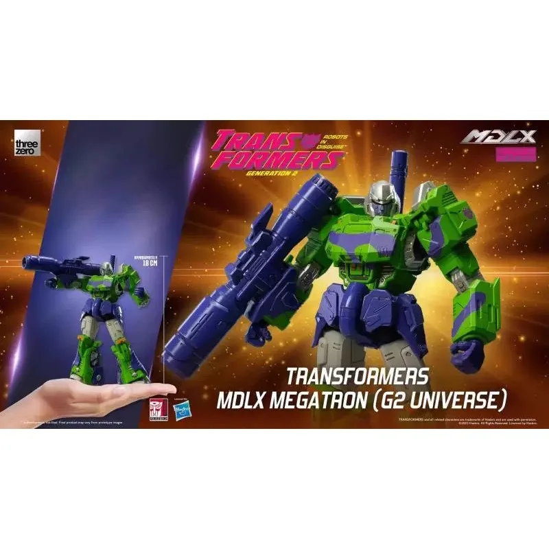 متوفر في المخزون Threezero 3A MDLX Megatron G2 ألعاب متحولة باللون الأخضر منتجات نهائية متنقلة مجموعة شخصيات الحركة هدية