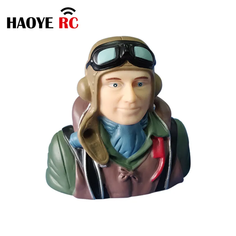 Haoye 1 Pc 1/6 Scale  Pilots  Figures Toy Model  WW2 Pilot For RC Plane Accessories Hobby Color Army Green