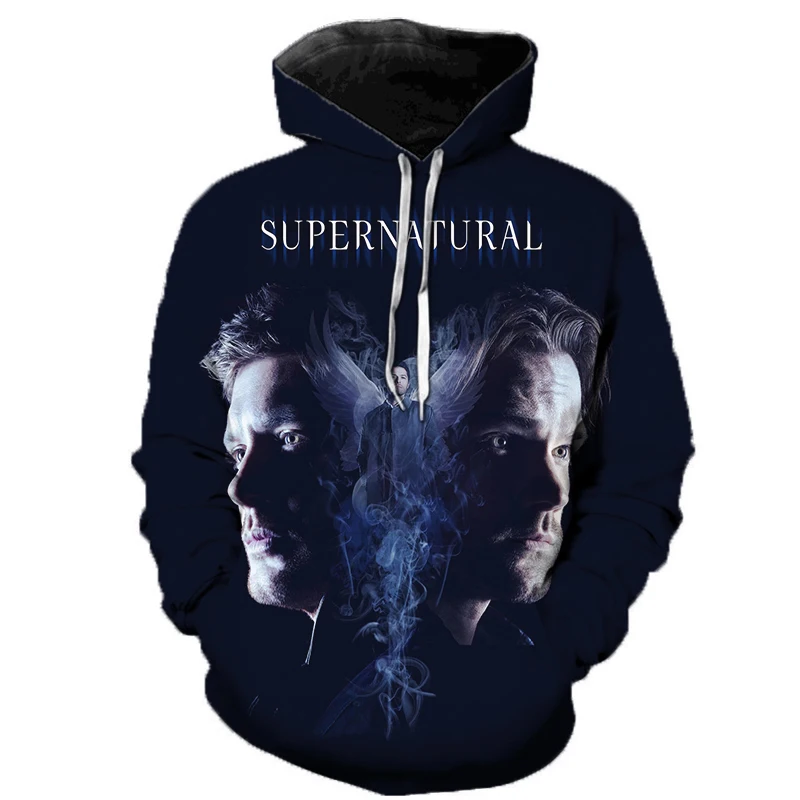 Supernatural TV Series 3D Printed Hoodies Men Women Casual Fashion Oversized Sweatshirts Hoodie Pullovers Tracksuit Man Clothing