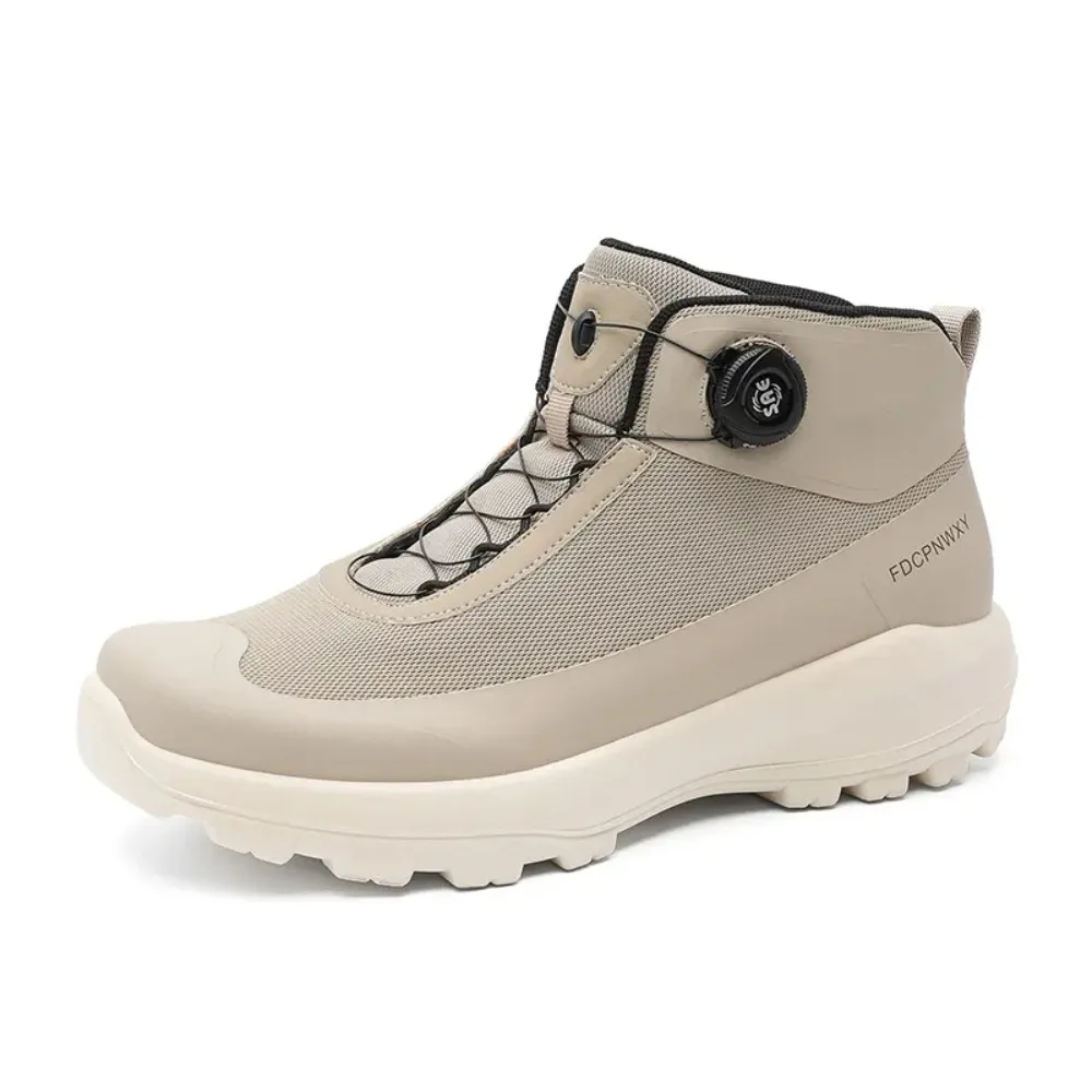 

Men's Hiking Shoes 2025 New Autumn Mesh Breathable Sports Casual Shoes with Rotary Buckle Slip-On Mountaineering Dad Shoes