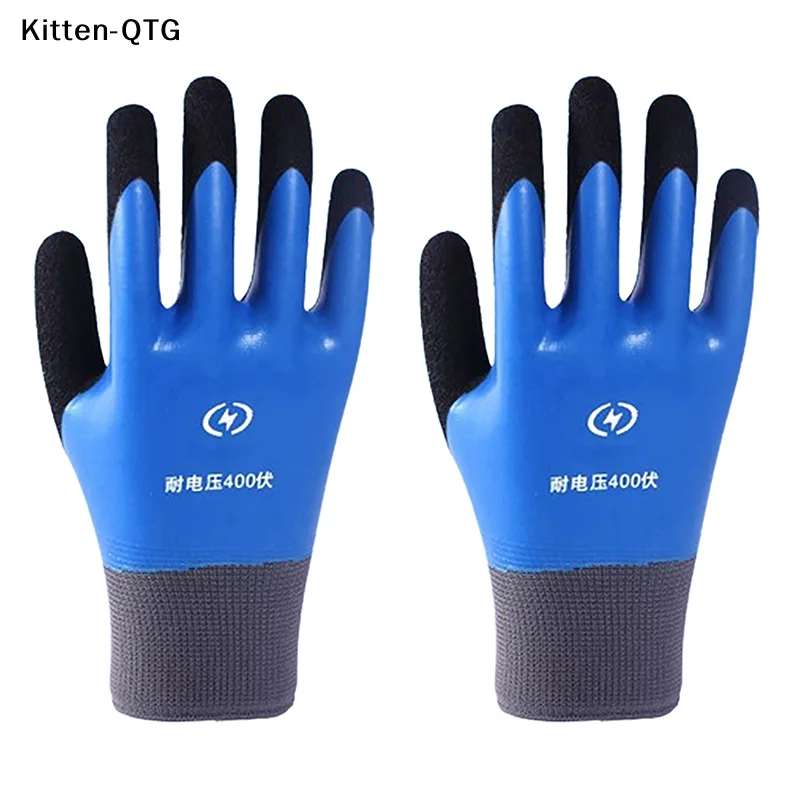 

Горячая новинка! Изолирующие перчатки для защиты от электричества, резиновые рабочие перчатки для электриков, нескользящие, с защитой от электрического тока.