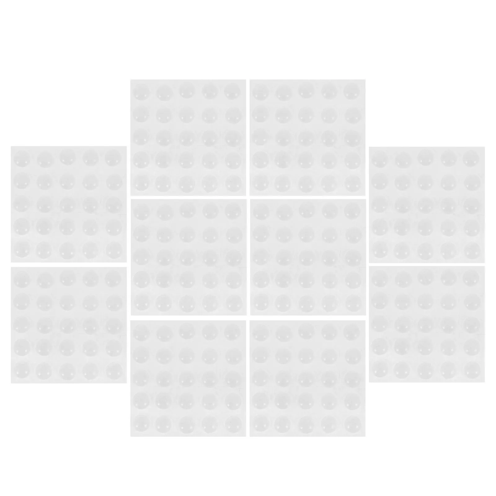 200Pcs Silent Silicone Pads Ultra-Thin Clear Self-Adhesive Door Bumpers Soft Cushion Cabinet Fridge Wall Protector Sound