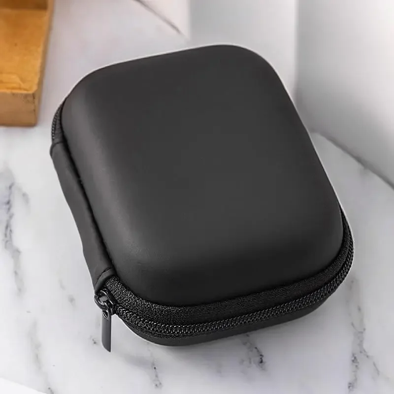 Portable Mini 3C Hard Shell Digital Gadgets Storage Bag Artificial Leather Earphone Case Data Cable U Disk Organizer