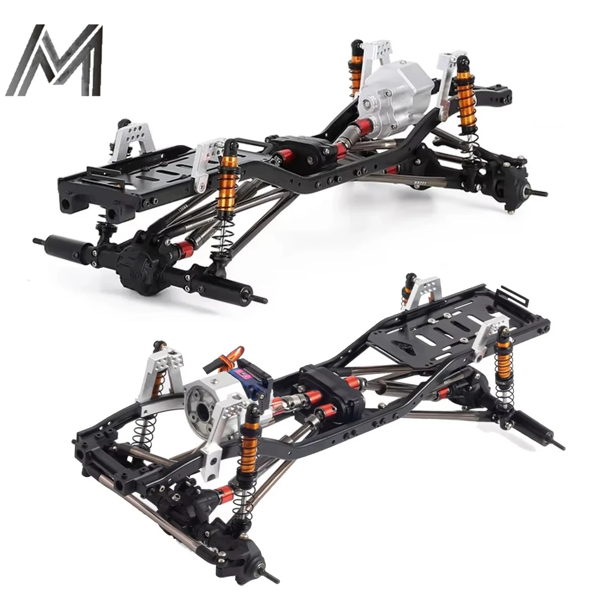 1/10 Aluminum Alloy Car Frame For Axial SCX10 Single/2 Speed Transmission Frame Crawler Axial SCX10 II 90046 EX86100RC Car Part