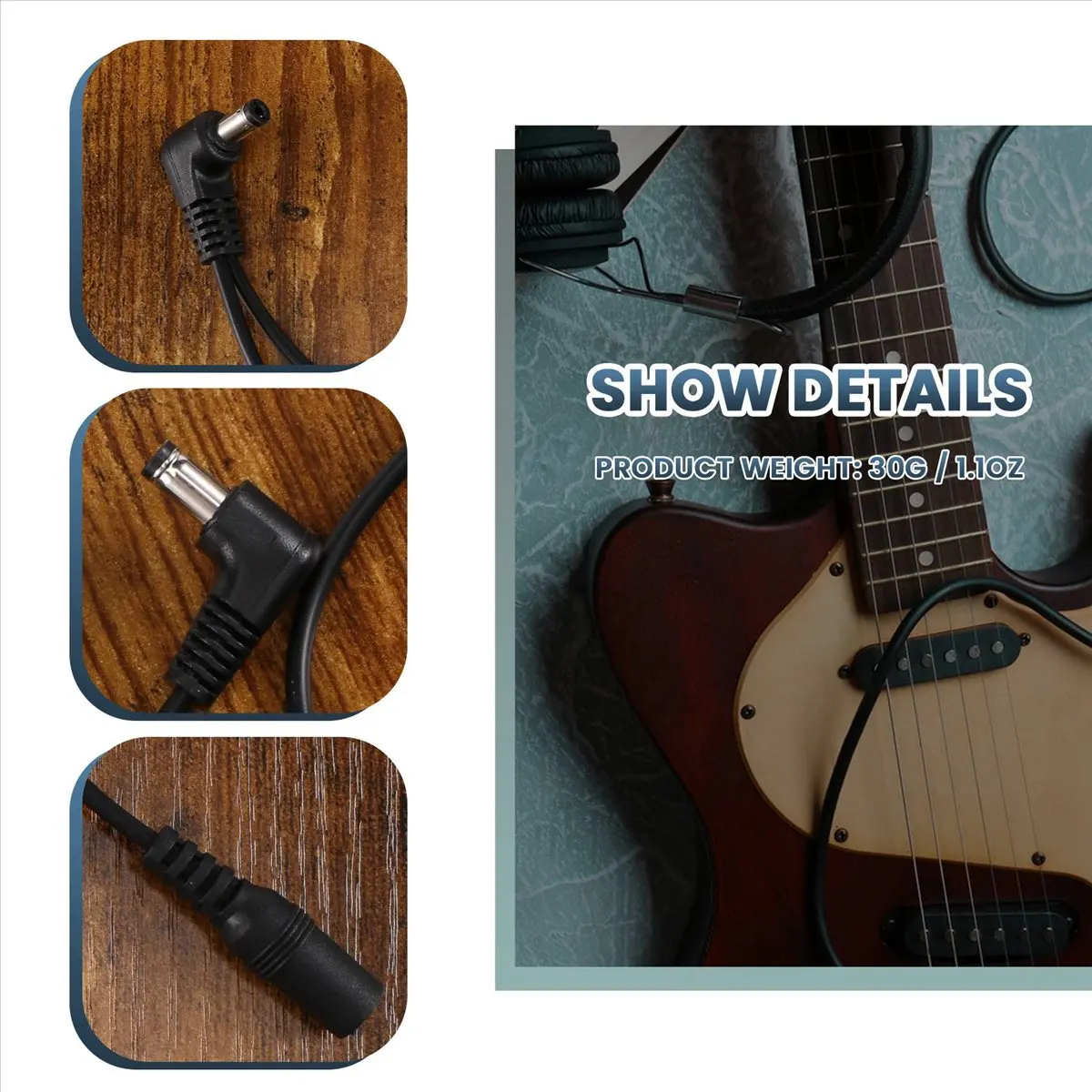 Y629A HOT   Electrode Daisy Chain Harness Cable Copper Wire for Guitar Effects Power Supply Adapter Splitter black