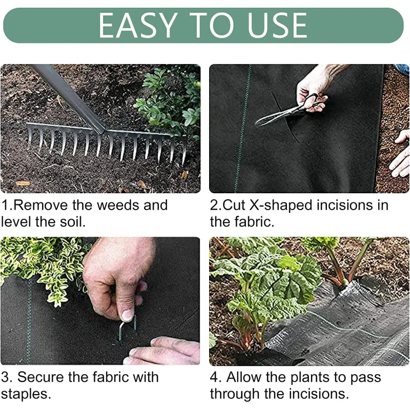 Picture 7: Weed Barrier Fabric Heavy Duty, Woven Weed Control Fabric, Non-Slip Outdoor Rubber Floor Mats, Weed Block Polyethylene Ground Co