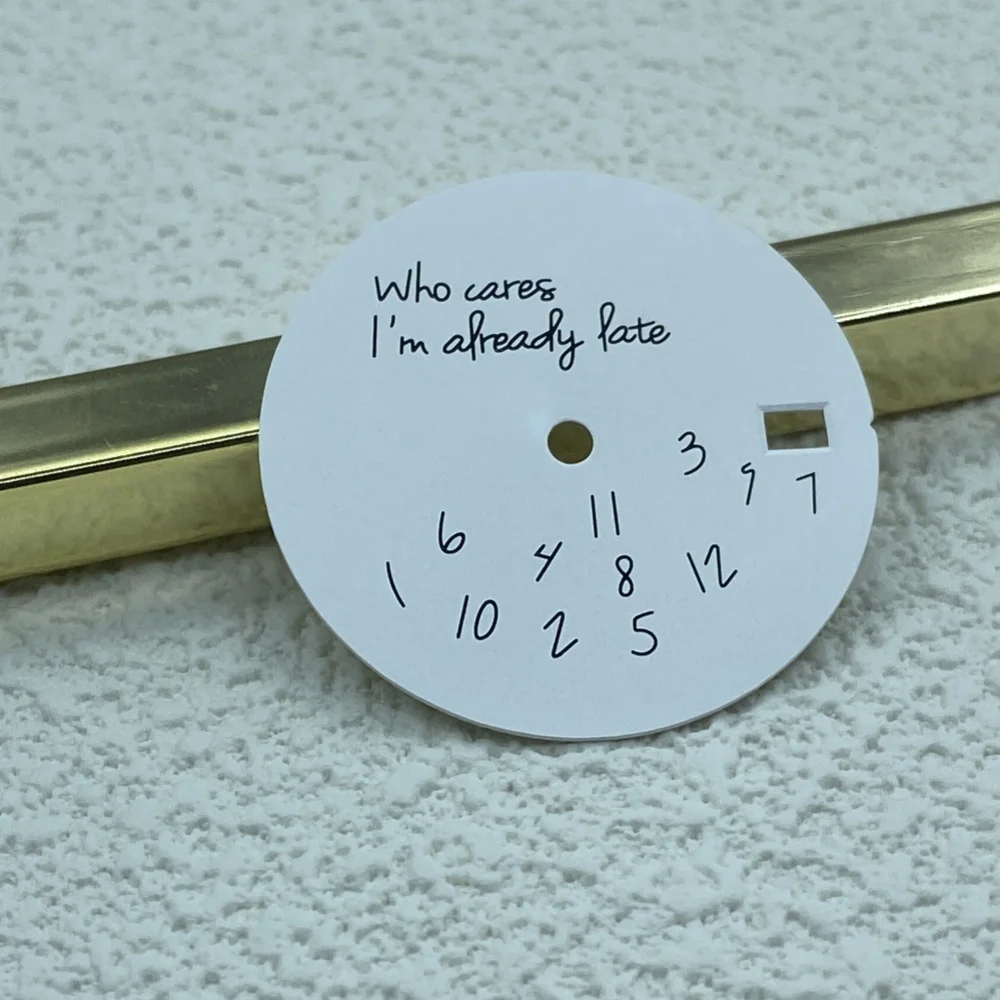 Esfera DIY de 28,5mm con calendario, accesorios para reloj que me importa el dial literalmente se ajusta al movimiento NH35