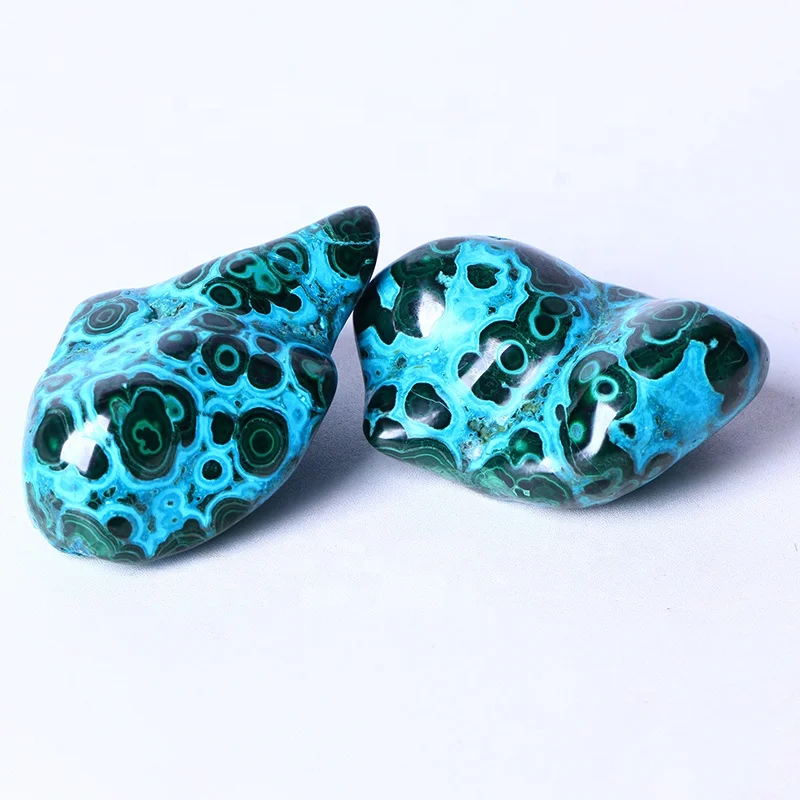 Wholesale Natural Gemstone  Polished Crystal Healing Stone Raw Blue Chrysocolla Malachite Crystal Craft For Gift And Decoration