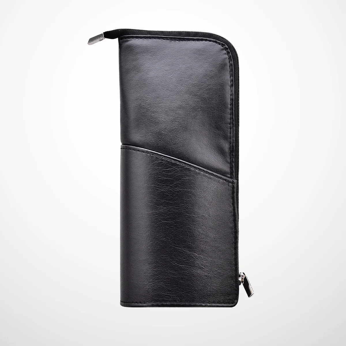 

Portable Pouch Travel Makeup Bag Brush Holder Double Layer Black Woman Lightweight Durable PU Storage For Brushes