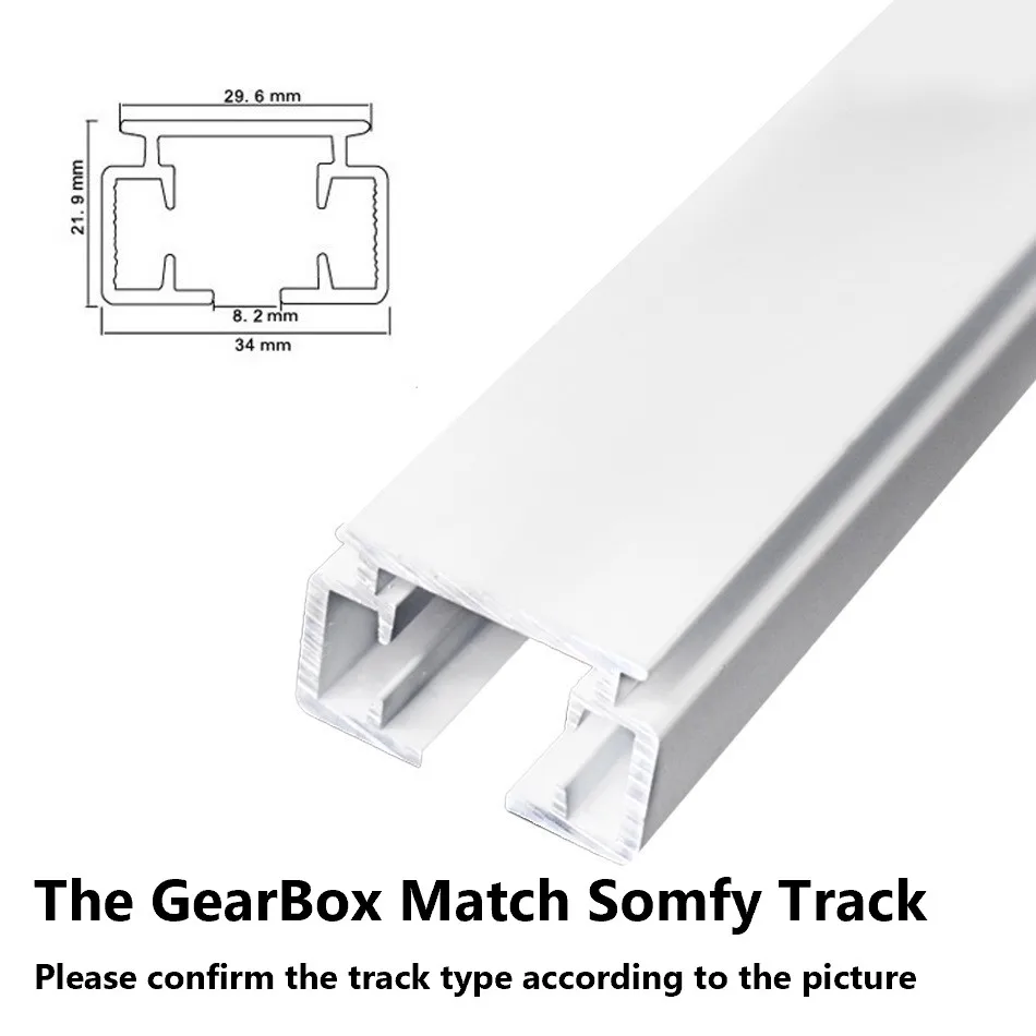 KT82/DT82 Driving Gearbox For Dooya Somfy rail ,zigbee wifi motor,Tuya Motor,Tuya Track Accessories,no Need Hook