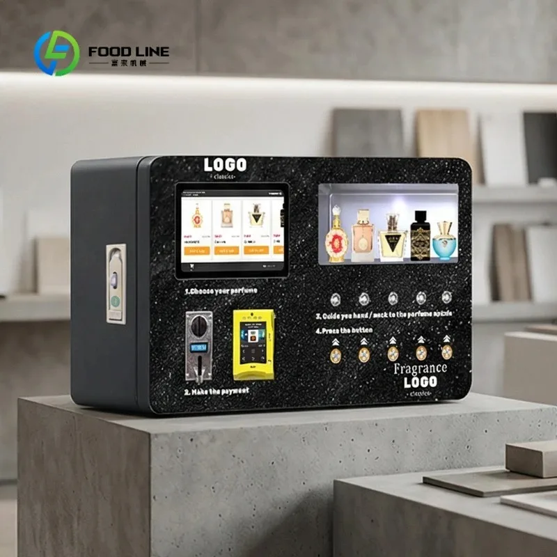 FL Customized OEMODM Self-Service Adjustable Spray Perfume Wall Mounted Vending Machine SDK Touchscreen