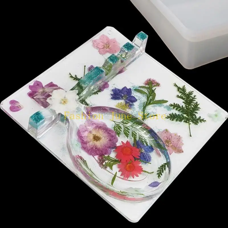 N5KA Spoon Storage Tray Epoxy Resin Mold Tableware Rack Plate Silicone Mould DIY Crafts Home Decortaions Casting Tool