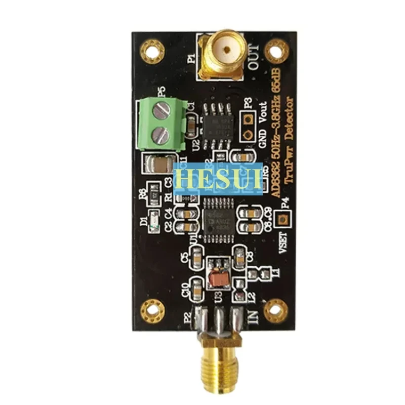 AD8362 Module 65dB 50Hz- 3.8GHz RF response power detector detect linear dB RF true rms-responding power meter Module Output RMS