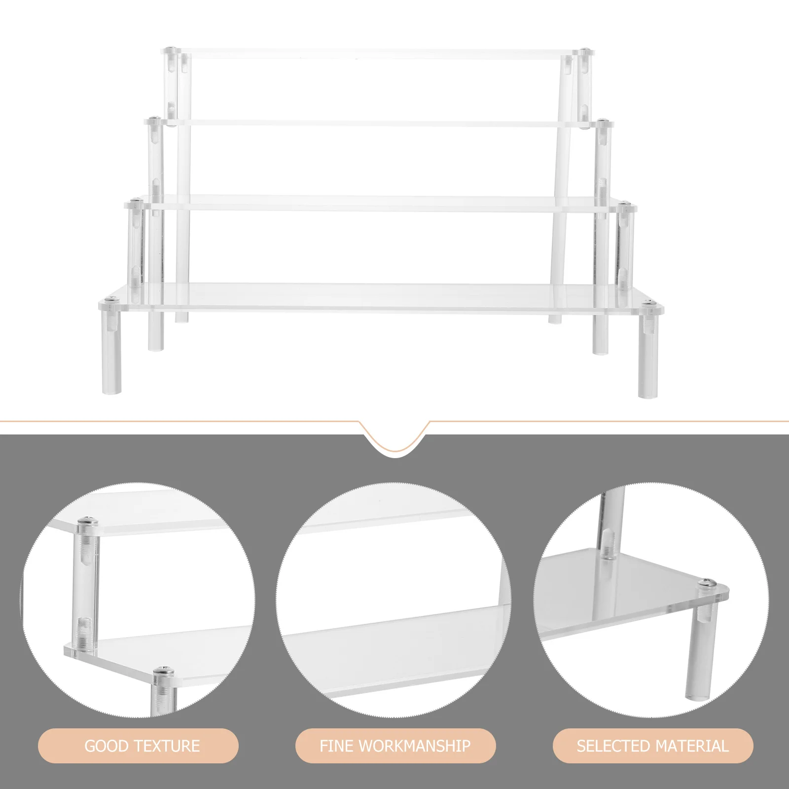 

1Pcs Multi-Layer Acrylic Organizing Rack Smooth Finish Lipstick Stand for Nail Polish Storage Display Shelf Makeup