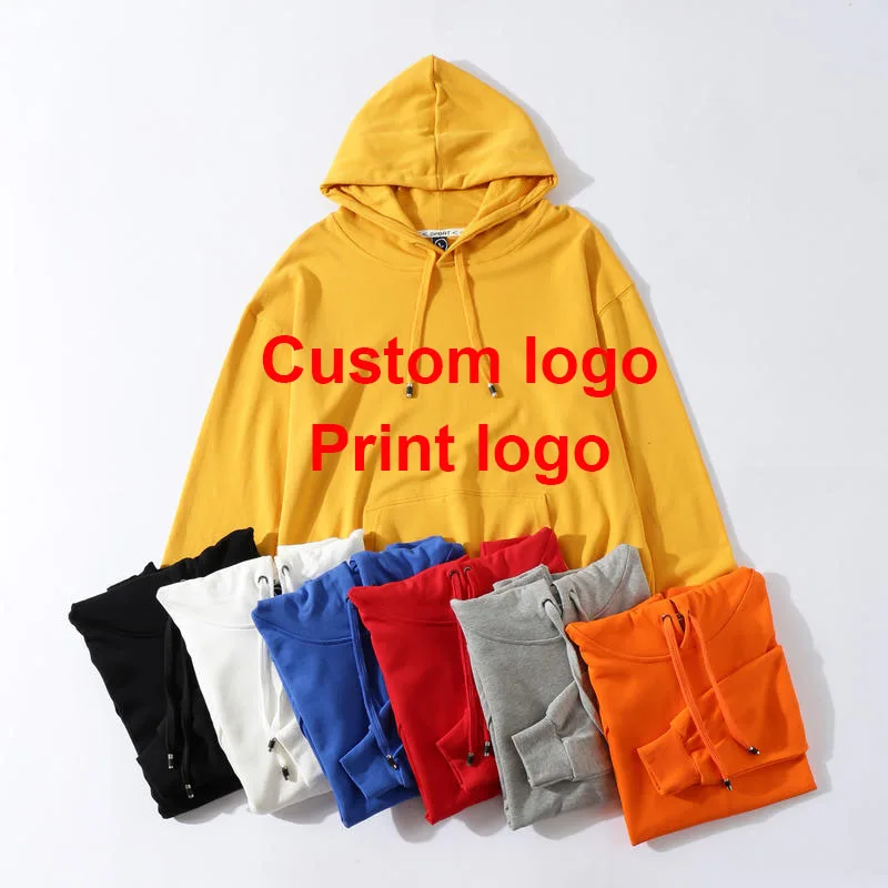 Custom logo Men and Women DIY Printed logo Hoodies Sweatshirt Spring Autumn Winter Cotton Customize logo shirt (S-4XL)