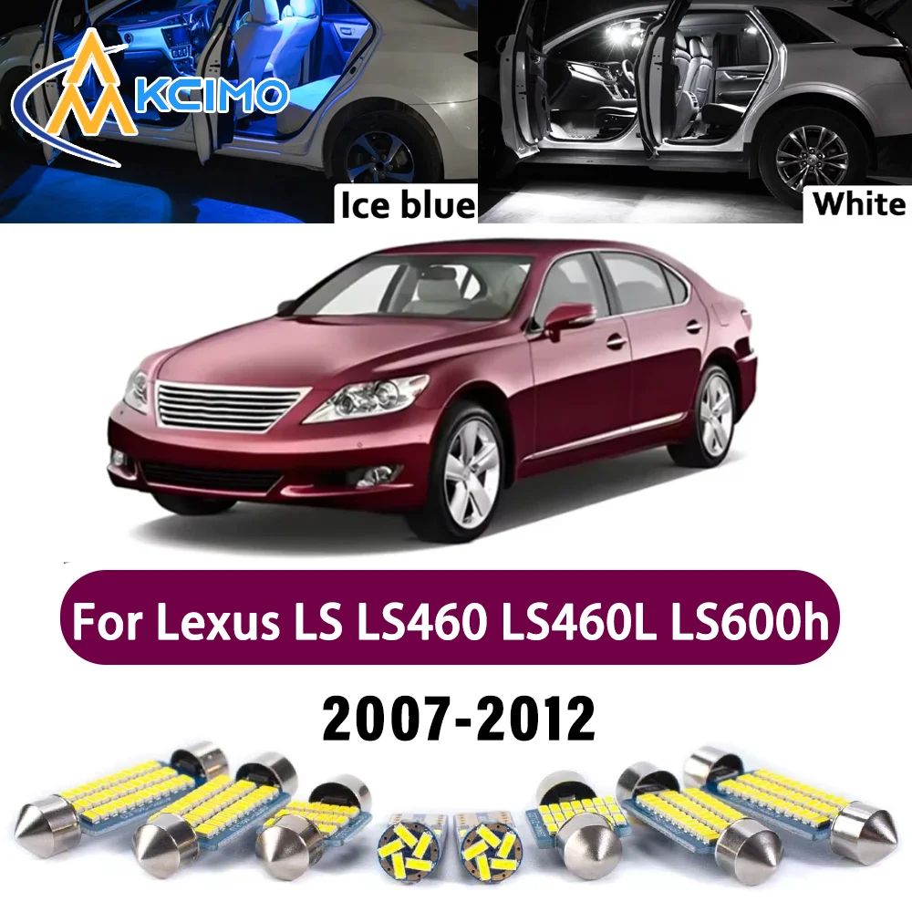 KCIMO New Canbus Number Plate Bulb For Lexus LS LS460 LS460L LS600h LS600hL 2007-2012 Interior Mirror Premium Error-Free Lights