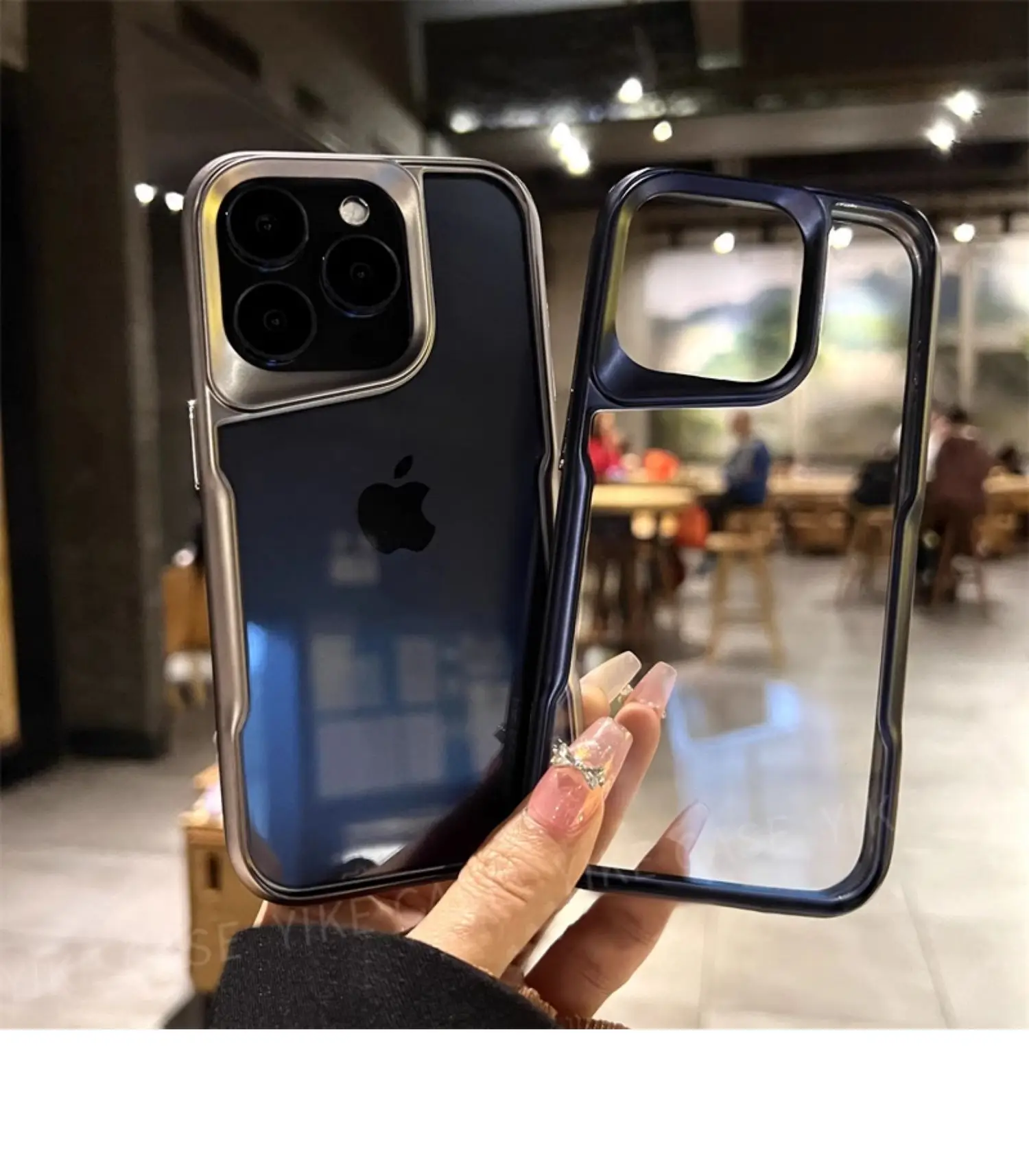 Silicone Airbag Shockproof Phone Case For iPhone Air 17 16 15 14 13 pro max iPhone17 proTransparent Armor Cover