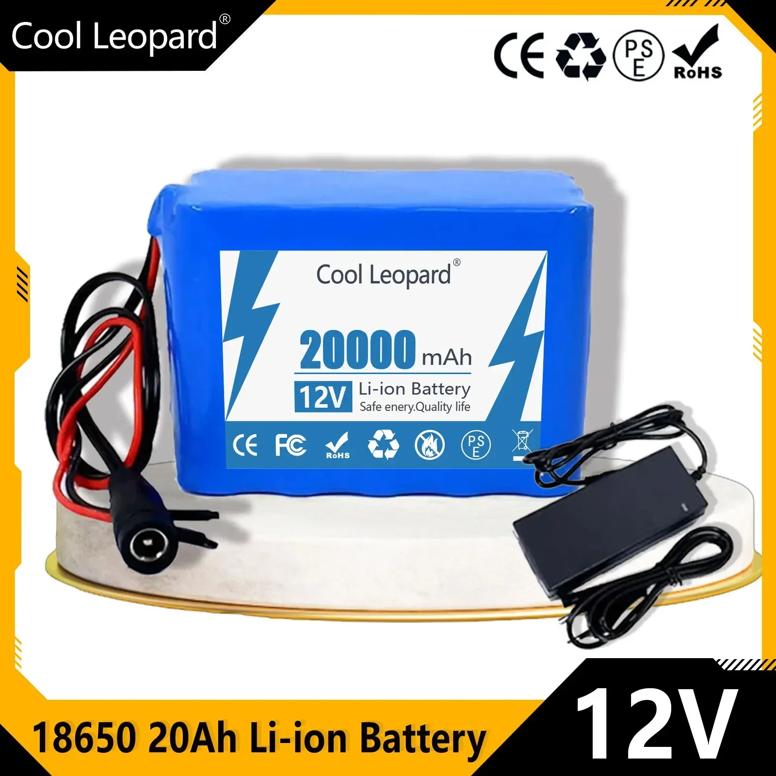 

12V 20Ah New Original Battery Pack 18650 Rechargeable Battery With BMS Charger 3S5P For Fishing Bicycle Large Capacity Batteries