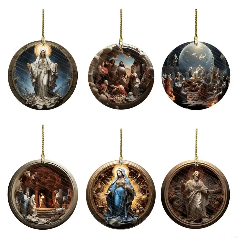 Shatterproof Scene Hanging Decoration Light Christmas Car Home Accessory J0MC