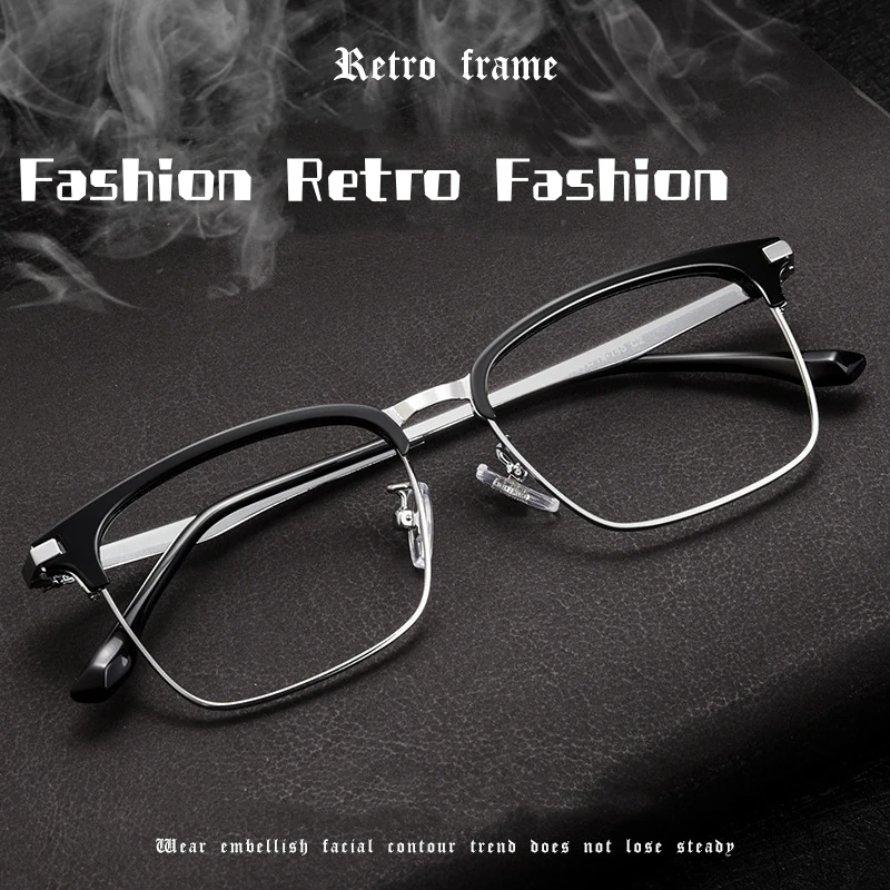 MOMOJA Business Fashion Eyewear Ultra Light Retro Square Eyeglasses Optical Prescription Glasses Frame For Men And Women K5201Z