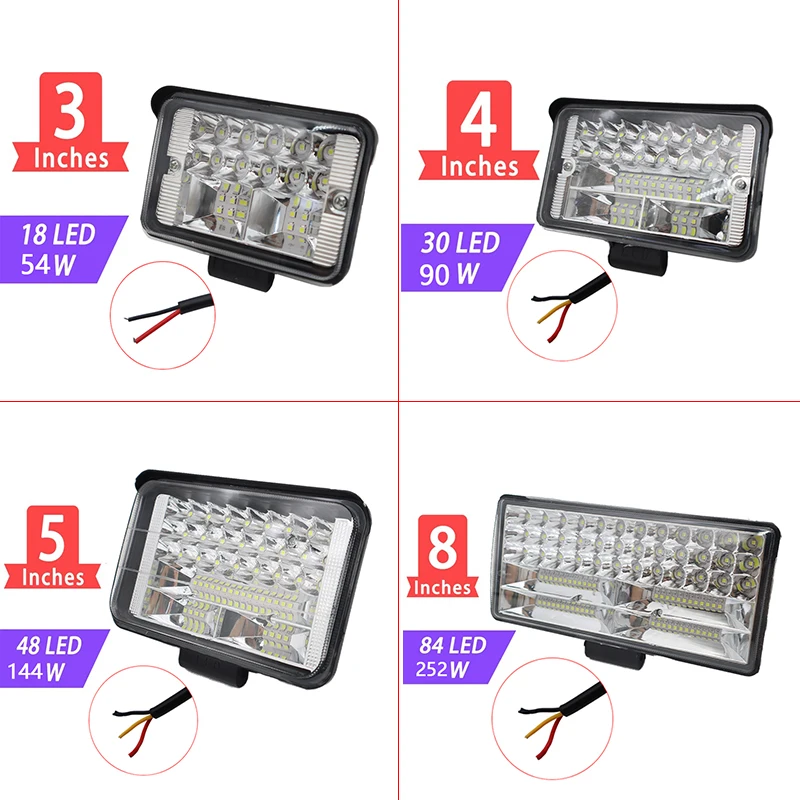 مصابيح عمل ليد للسيارة ، مصباح هندسي ، مصابيح إنارة مساعدة ، أضواء كاشفة ، تعديل ، سيارة ، مصابيح أمامية للضباب ، ملحقات