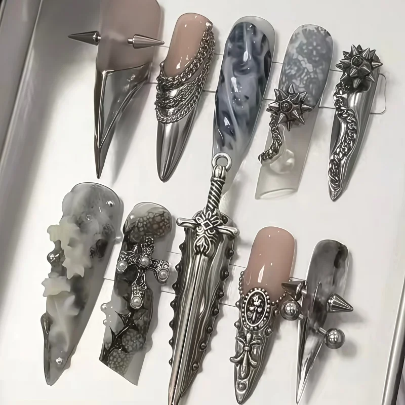 3D Silikon Nagelkunst-Form Schwert Mond Schmetterling Kreuz Schnitzform Unverzichtbares Werkzeug für Nagelkünstler – Detail 4