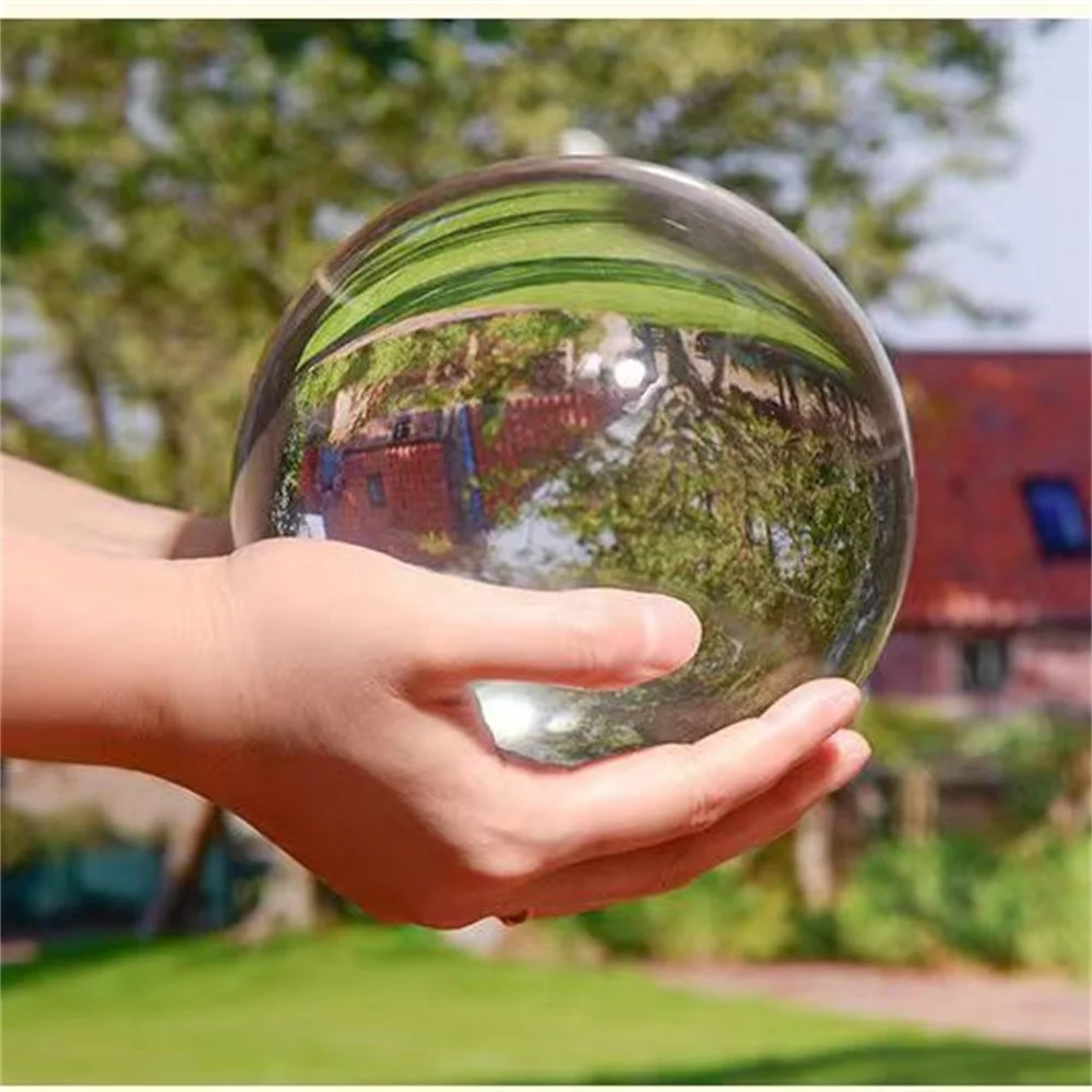 Huge Transparent Crystal Glass Ball, Creative Photo Decoration, Magic Divination Energy Ball,Home Living Room Wind Water Ball