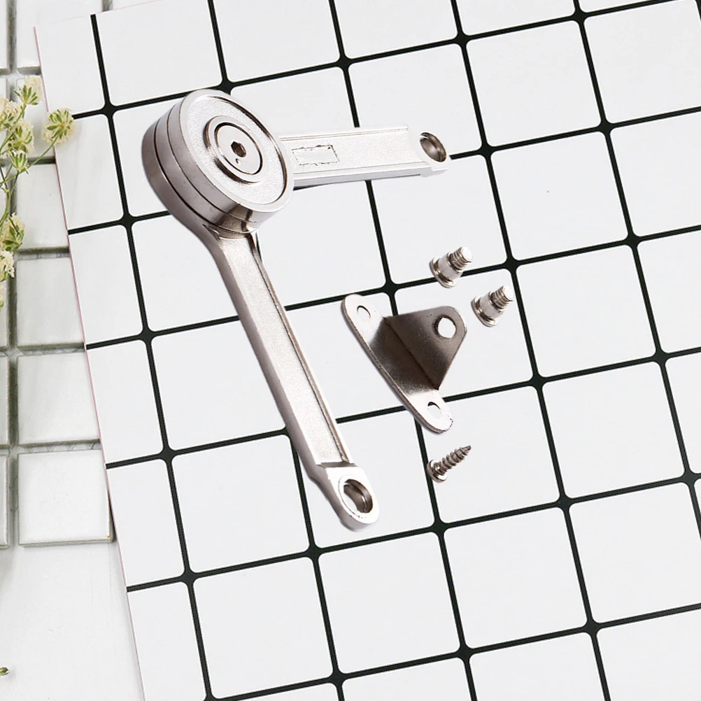 

1pcs Heavy Duty Cabinet Door Gas Spring Strut Support 90 Degree Lift Damper For Furniture Diy Silver Metal Hinge Hardware