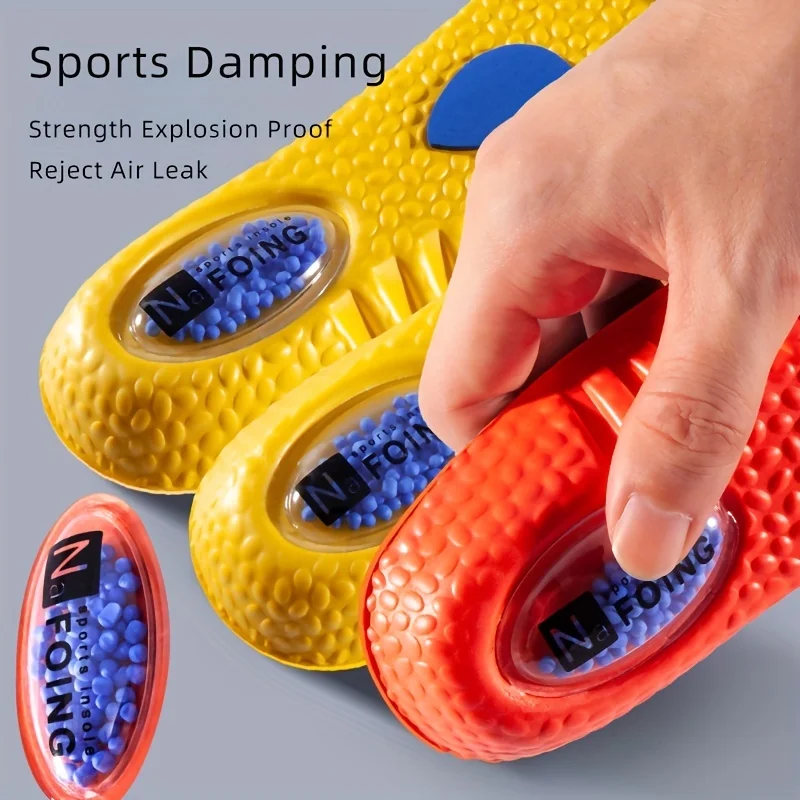 

1 Pair New Sports Elasticity Insoles Popcorn Design Elasticity Shock Absorption Breathable Running Insoles