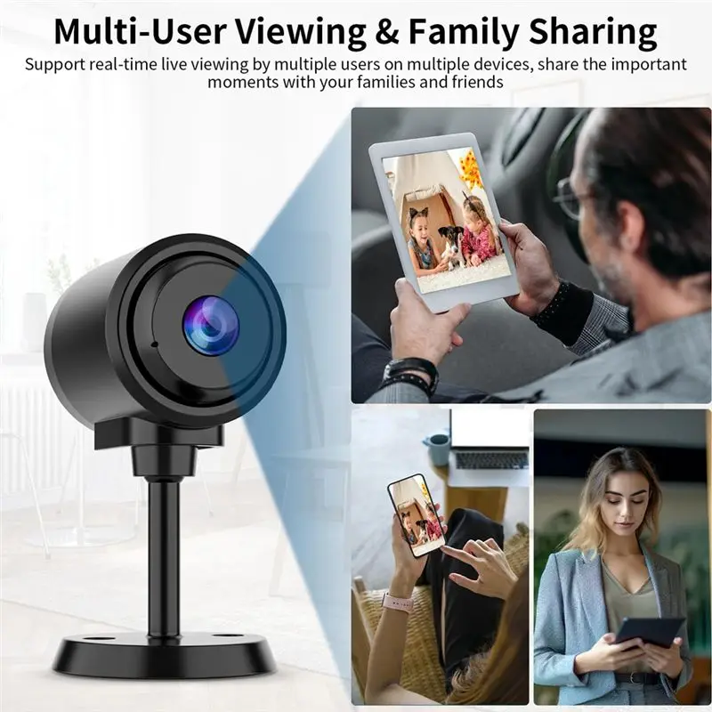 ★Tiny Camera For Home Security 1Pcs, 2.4Ghz Wifi Portable Battery Operated Camera With IR Night Vision, Human Detection