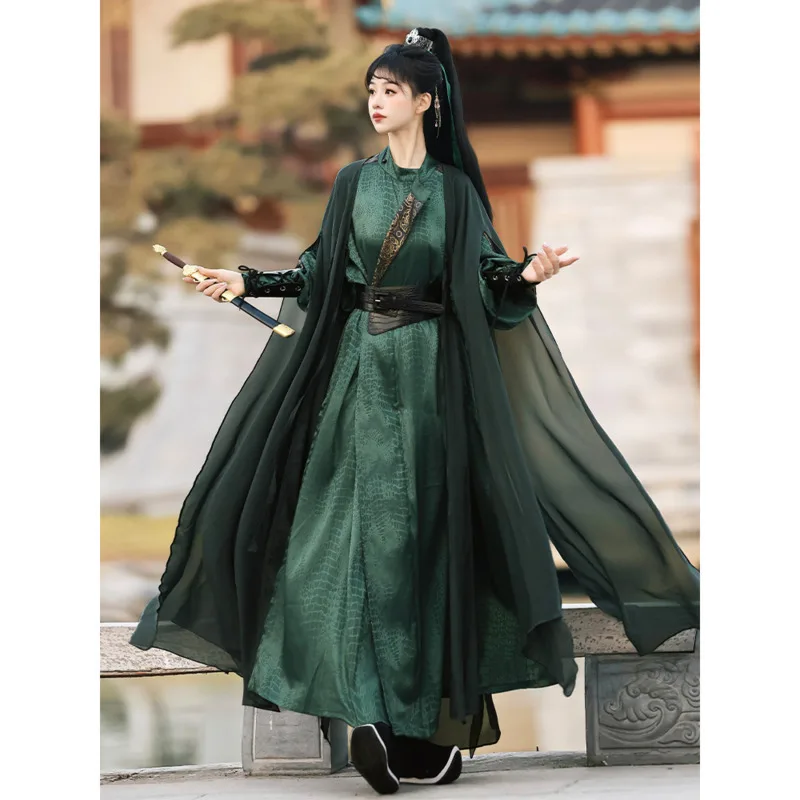 

Fifteen Hanfu Women[The world]Tang style round neck robe, cloak with immortal charm, elegant national style, daily spring and