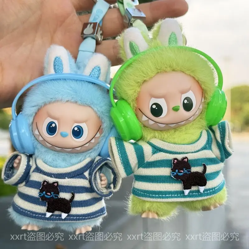 

10cm Mini Labubu 4.0 Doll Clothes 4th-Gen Labubu Trendy Headphones and Sweaters for Mini Labubu