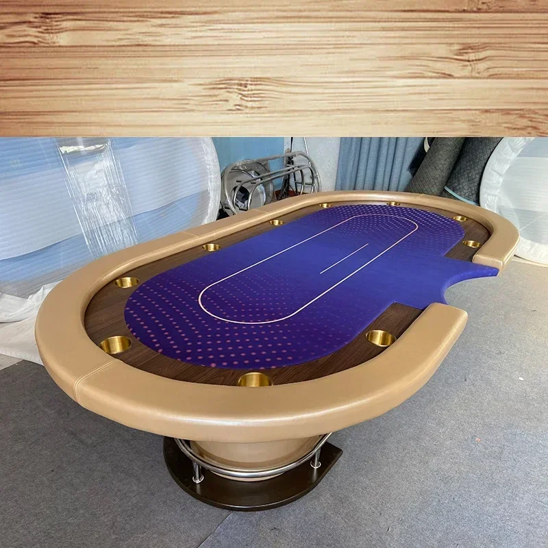 Y Texas Poker Table High-End Leather Desktop Chip Plate De Pu Poker Table Table