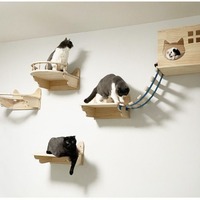 Cat Climbing Wall Wall-mounted Cat Nest Wall-mounted Cat Scraper Accessories Toys Scratching Post Products Wall Mounted