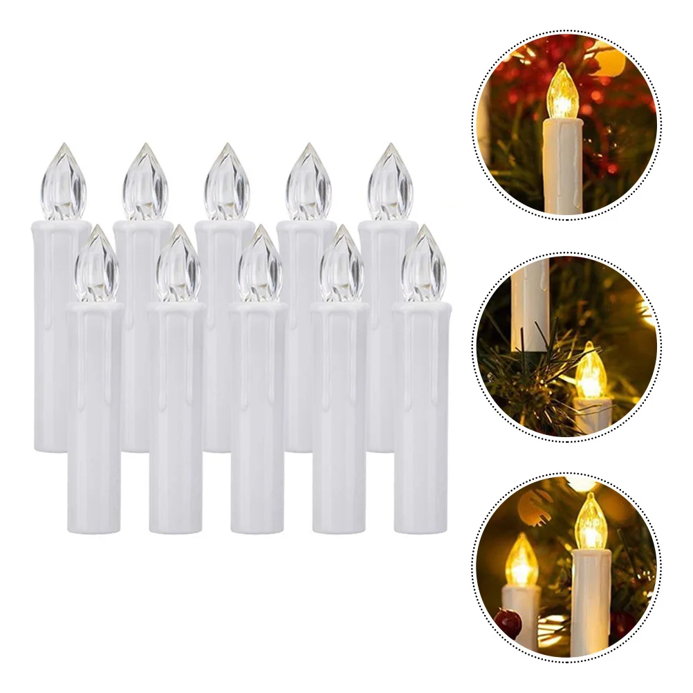 1Set عديمة اللهب مشبك ضوء الإلكترونية LED شجرة عيد الميلاد الاصطناعي حفل زفاف ديكور لوازم الحفلات