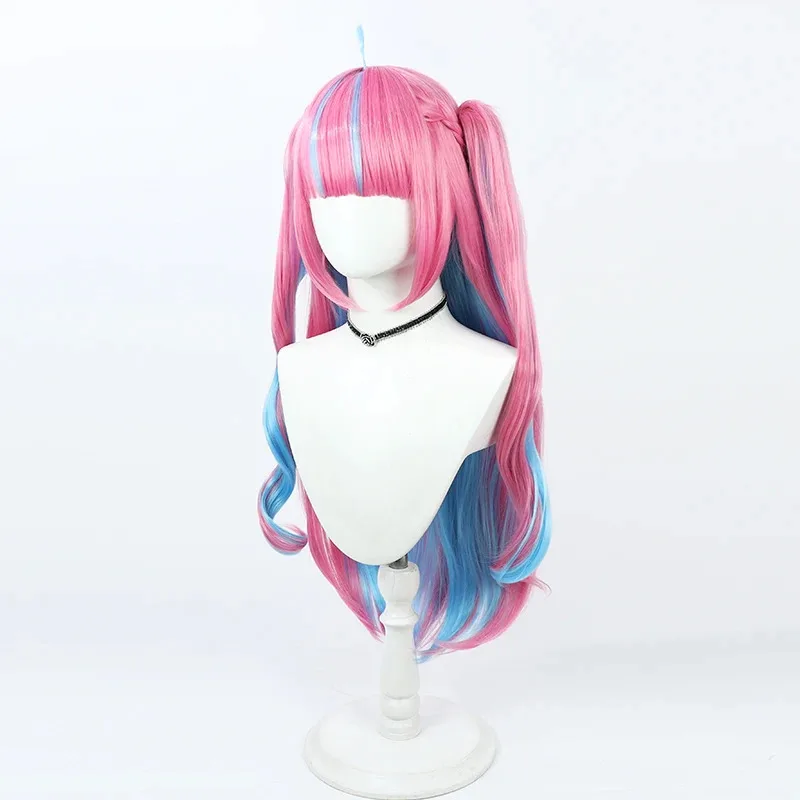 

2025 yiyi Hololive Vtuber Minato Aqua Cosplay Wig Pink Blue Heat Resistant Synthetic Hair Halloween Party Role Play Carnival + W