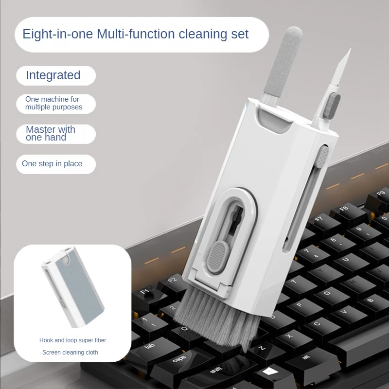 2025 New Eight In One Computer Cleaning Brush Kit Keyboard Earphone Earbuds Clean Tool Set Headset Keyboard Cleaner Keycap Pulle